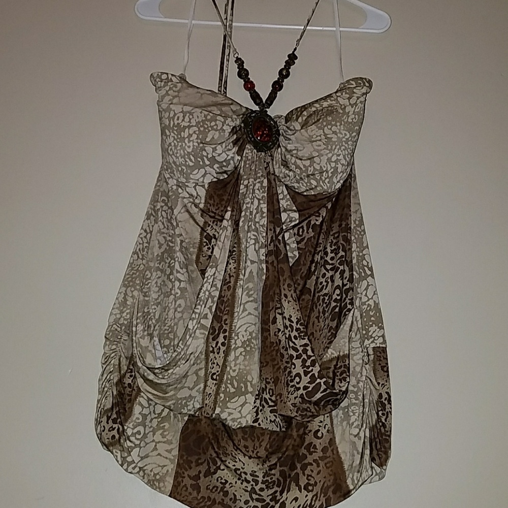 Sexy animal print top, size 2x